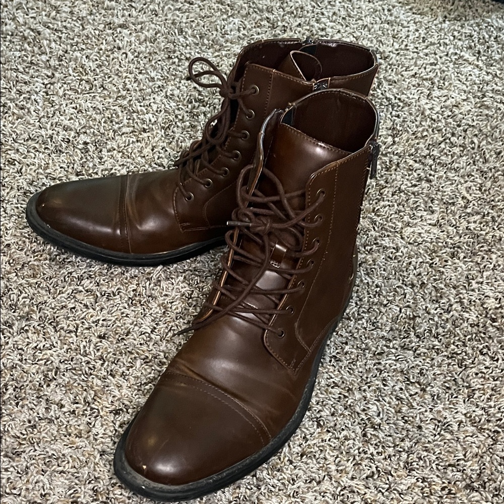 Unlisted by Kenneth Cole Dark Brown Lace-Up Boots